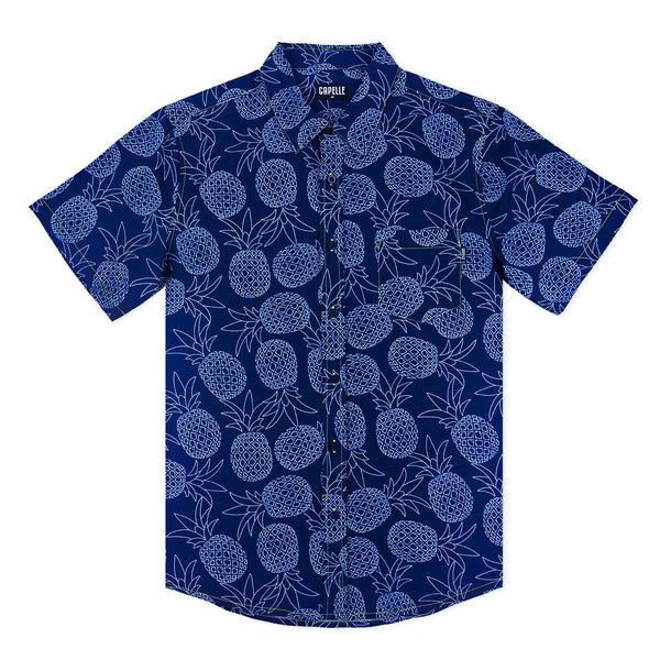 Blue Pineapple- Tailored Shirt - Capelle Miami