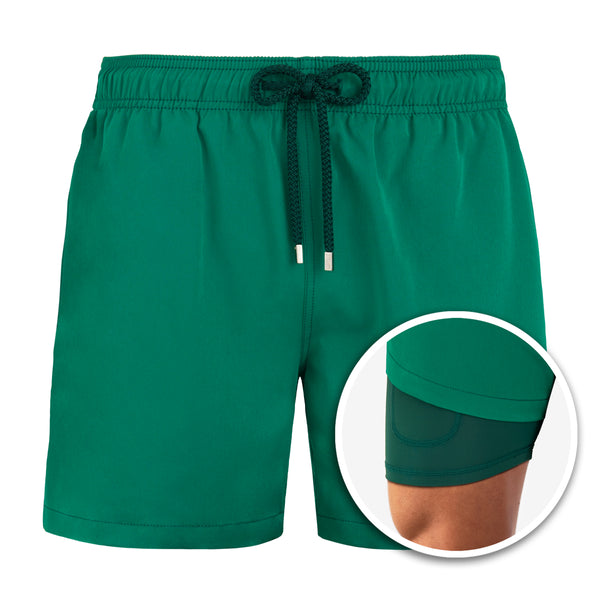 Green Emerald - Mid-Length Hybrid Short - Capelle Miami